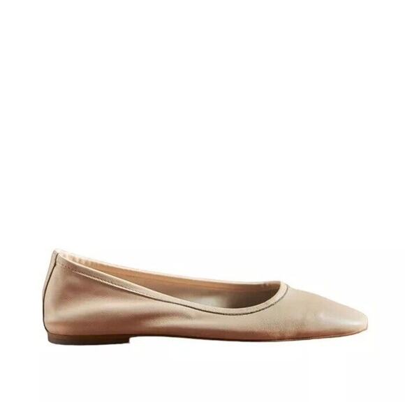 Pilcro Shoes Soft Cream‎ Ballet Flats Womens Sz 39 Softest Leather Slip On New - Picture 1 of 6
